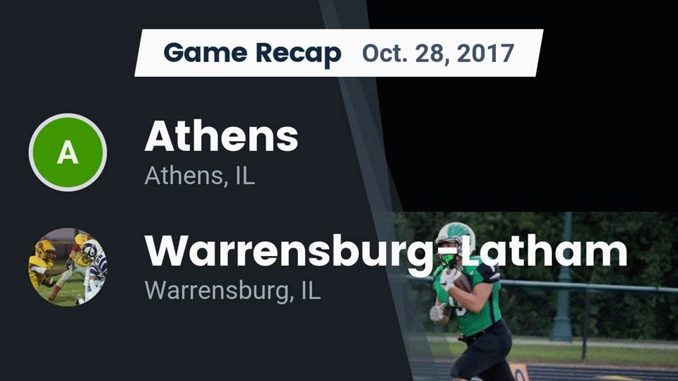 Watch this highlight video of the Athens (IL) football team in its game Recap: Athens  vs. Warrensburg-Latham  2017 on Oct 28, 2017