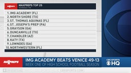 Top 25 high school football rankings
