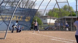 #21 Olivia Genthner drives a double down the line vs Wheeling!