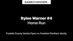 Rylee Warner HR2 vs Frankfort