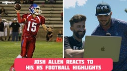 Josh Allen Reacts to his High School Football Highlights