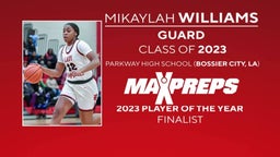 Mikaylah Williams of Parkway (Bossier City) is a 2022-23 MaxPreps High School Girls Basketball Player of the Year Finalist
