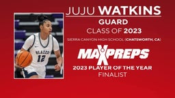 Juju Watkins of Sierra Canyon (Chatsworth) is a 2022-23 MaxPreps High School Girls Basketball Player of the Year Finalist