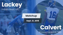 Football Game Recap: Calvert vs. Lackey