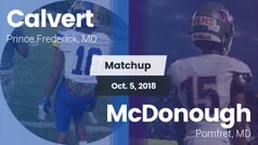 Football Game Recap: Calvert vs. McDonough