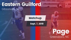 Football Game Recap: Eastern Guilford vs. Page