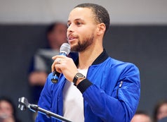 Stephen Curry's high school jersey retired