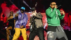 Black Eyed Peas performing at HS game